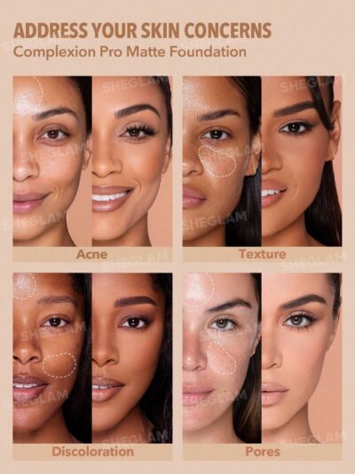 Sheglam Complexion Pro Long Lasting Breathable Matte Foundation-Nude - Image 3