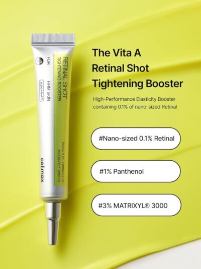 Celimax The Vita-A Retinal Shot Tightening Booster with 0.1% Retinal, Matrixyl & Niacinamide for Wrinkles & Glow, 15ml - Image 3