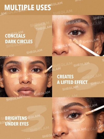 SHEGLAM Like Magic 12HR Full Coverage Concealer-Linen - Honey - Image 4