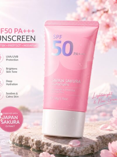 Laikou Japan Sakura Sunscreen SPF50 PA+++ (Whitening) - Image 1