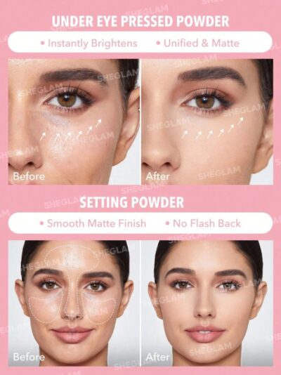 SHEGLAM Insta-Ready Face & Under Eye Setting Powder Duo-Bubblegum - Image 6