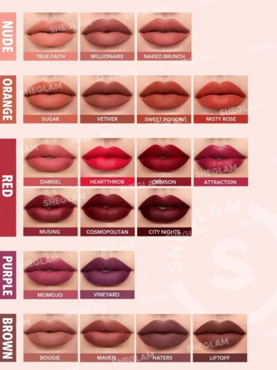 SHEGLAM Matte Allure Liquid Lipstick - Crimson - Image 5