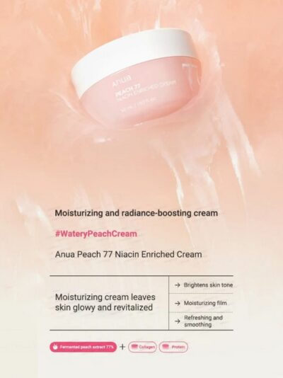 ANUA Peach 77% Niacin Enriched Cream - 50ml - Image 3