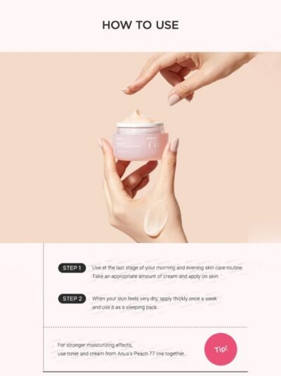ANUA Peach 77% Niacin Enriched Cream - 50ml - Image 4
