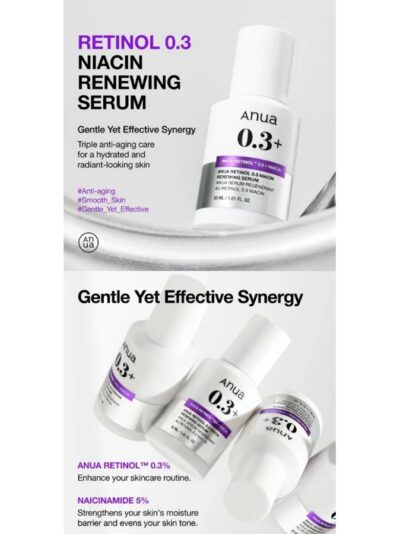 ANUA RETINOL 0.3% + NIACIN RENWEING SERUM 30ml - Image 4