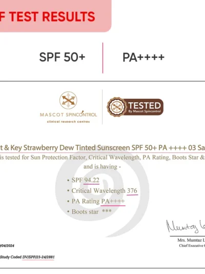 Dot and Key Strawberry Dew Tinted Sunscreen SPF 50+ PA++++ (01 Porcelain) - Image 9