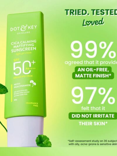 Dot & Key Cica & Niacinamide Mattifying Sunscreen SPF 50+ PA++++ - Image 7