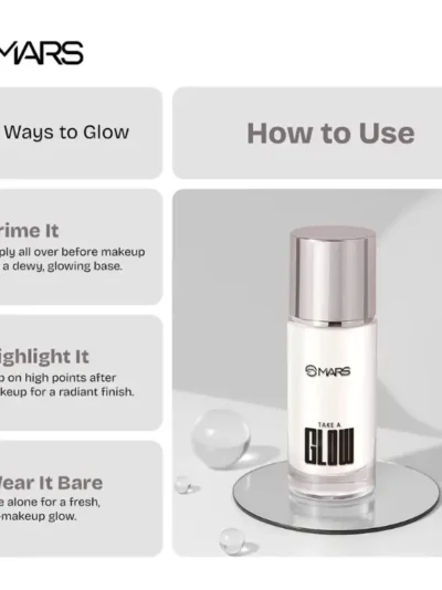 Mars Take A Glow Illuminating Primer & Strobe Cream 01 # Moon Glow (30gm) - Image 5