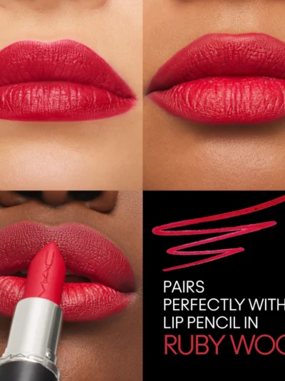 MAC Macximal Silky Matte Lipstick - RUBY WOO (Mini) - Image 6