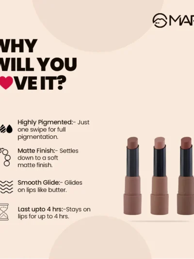 MARS Matte Lipsticks Box Set Shade - 5 Blushed Nudes - Image 2