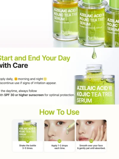 Purito Azelaic Acid 10% + Kojic Acid + Tea Tree Facial Serum - Image 6