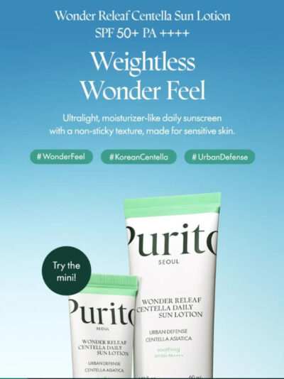 PURITO Wonder Releaf Centella Daily Sun Lotion SPF50+ PA++++ 15ml - Image 3