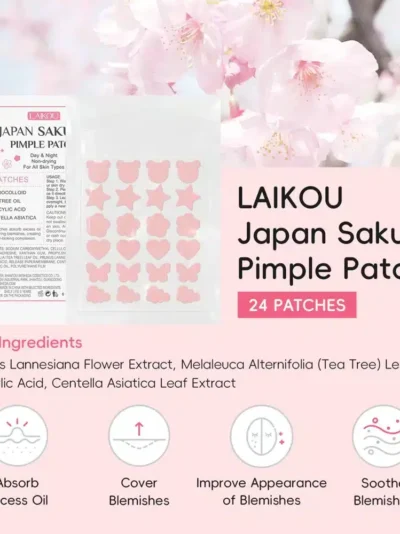 Laikou Sakura Pimple Patch Day & Night – 24 Patches - Image 2
