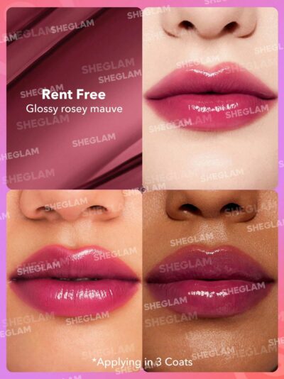 SHEGLAM Mirror Kiss High-Shine Lipstick-Rent Free - Image 4