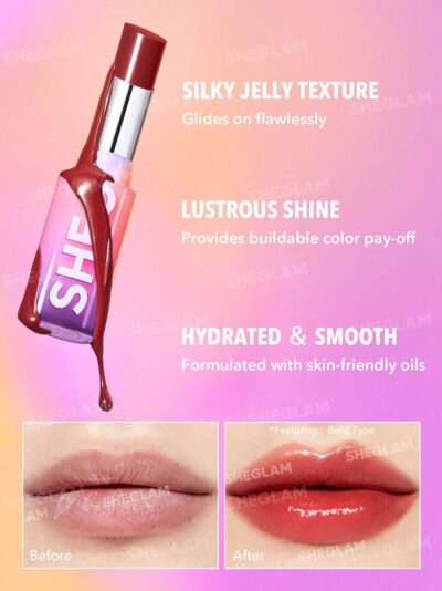 SHEGLAM Mirror Kiss High-Shine Lipstick-Rule Breaker - Image 2