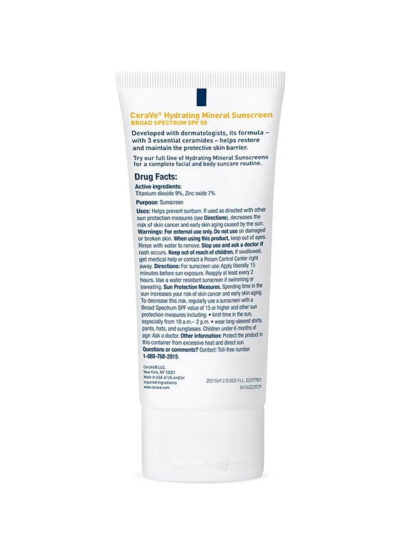 CeraVe Hydrating Mineral Sunscreen SPF 50 75ml