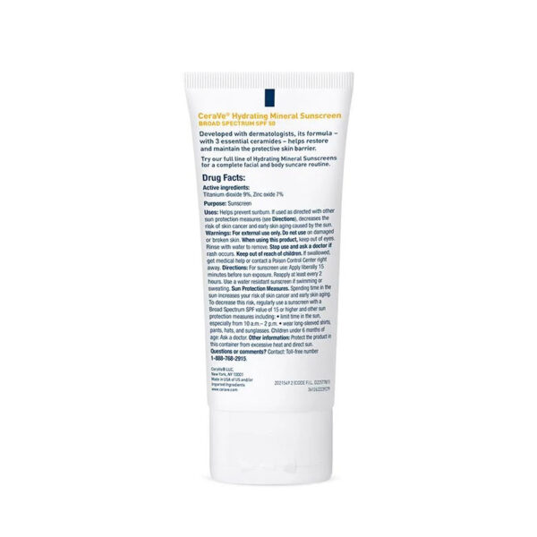 CeraVe Hydrating Mineral Sunscreen SPF 50 75ml